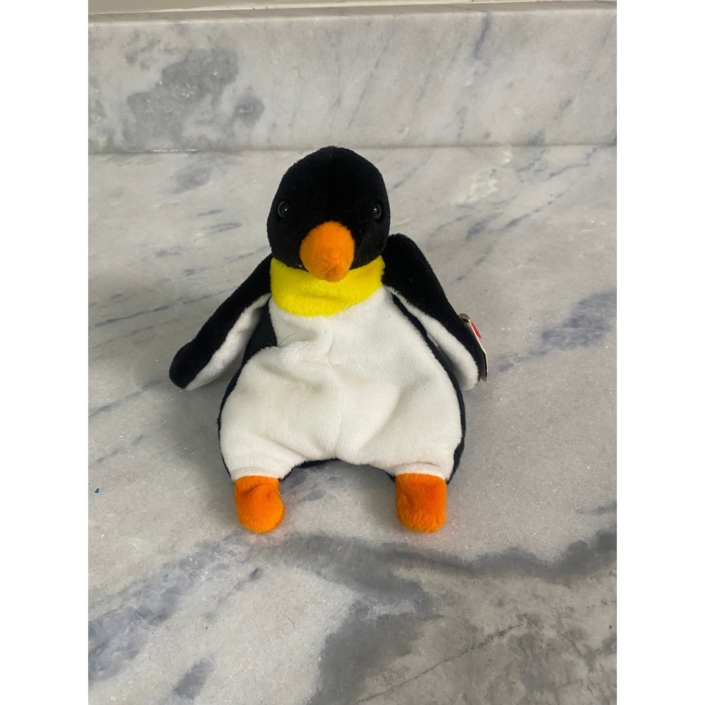 Ty Beanie Baby Waddle the Penguin 1995 Style 4075 Vintage Plush With Tag